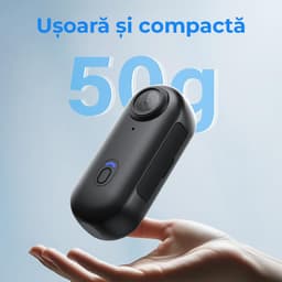 Cameră video corporală UHD 4K WiFi, 10 accesorii, unghi 120, înregistrare în buclă, microSD max 256GB, 800mAh, zgardă POV pet, montare magnetică, carcasă waterproof, kit accesorii: adeziv plat/curb, clemă ghidon, adaptor trepied - imagine 7