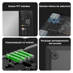 Cantar bucatarie Bluetooth cu calculator nutritional, aplicatie în limba romana, 5 kg, ecran TFT - imagine 7