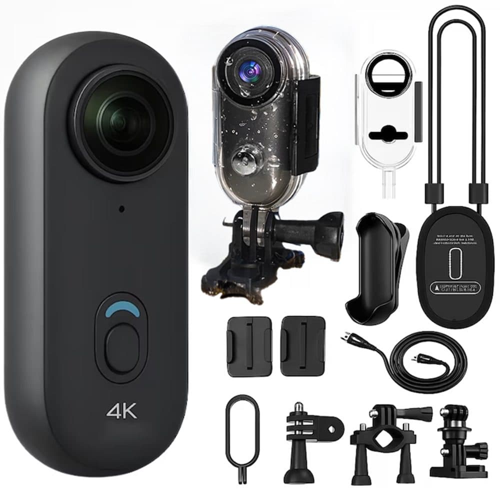 Cameră Video Corporală 4K cu Wi-Fi Body & Action, Unghi 120°, Loop Recording, Montare Magnetică