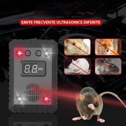 Aparat Impotriva Rozatoarelor, Interior, Exterior, Autoturism, Ultrasunete Variabile, Lumini Stroboscopice, 3 x Acumulatori, Auto ON si OFF la Pornire - imagine 9