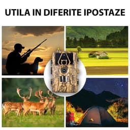 Camera de vanatoare, Rezolutie 8K, Foto 60MP, SIM 4G iOS si Android, IR Nocturna 30M, IP66 Impermeabila, Senzor Ultra-rapid 0.2 Secunde, Card Memorie - imagine 12