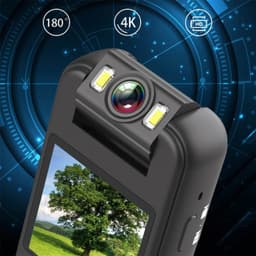 Camera Video Sport UHD, Rezolutie 4K, Senzor CMOS, WiFi, Filmeaza pe Timp de Noapte, Rotire Obiectiv 180°, Lanterna, Suport Prindere Bicicleta, Magnet - 3