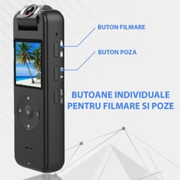 Camera Video Sport UHD, Rezolutie 4K, Senzor CMOS, WiFi, Filmeaza pe Timp de Noapte, Rotire Obiectiv 180°, Lanterna, Suport Prindere Bicicleta, Magnet - 2