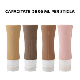 Set 17 Recipiente Calatorie, Rezistente la Scurgeri, Maleabile, Perie Curatare, Gentuta Cosmetice - imagine 3