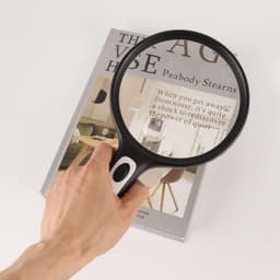 Lupa mare rotunda cu 4 LED-uri, marire 5X - 15X, 4 baterii AAA, diametru 14.6 cm - imagine 11