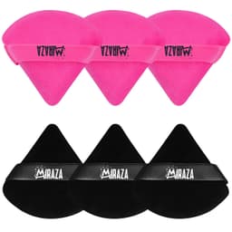 Set de bureți de machiaj triunghi roz și negri