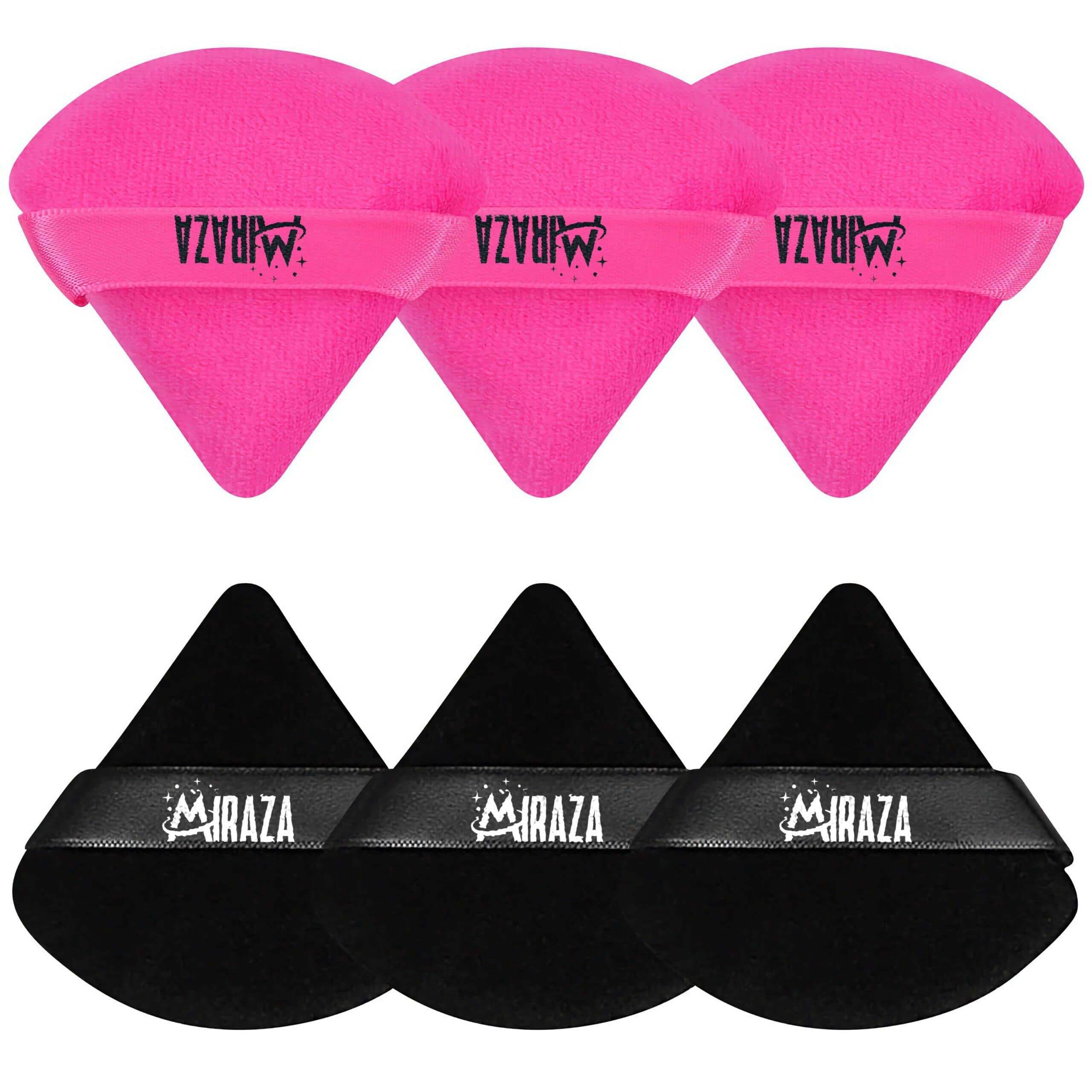 Set 6 Bureti de Machiaj Triunghi, Reutilizabili, Utilizare umeda sau uscata, Cutie Depozitare Cadou