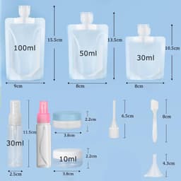 Set 16 Recipiente Calatorie, Rezistente la Scurgeri, Organizare Produse cosmetice - imagine 2