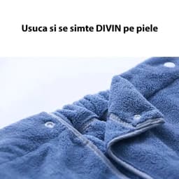 Prosop de Baie Barbati, Microfibra, Uscare Rapida, Absorbant, Cu Buzunar si Elastic Reglabil, Capse, Ideal pentru Baie si Spa, 140x70 cm - imagine 9