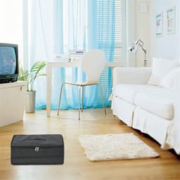 Organizator Pliabil de Bagaje, 3 Nivele, Compartiment pentru Pantofi, Raft de Depozitare, Impermeabil, Portabil, Dimensiune 40 x 26 x 54 cm, Negru - imagine 10