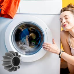 Set 5 Bile pentru Masina de Spalat, Antisifonare, Silicon, 4.5 x 3 cm, Gri - 2