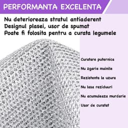 Set 4 Lavete Abrazive care Nu Zgarie, Reutilizabile, Indeparteaza Grasimea si Arsura, Curata Legume - 4