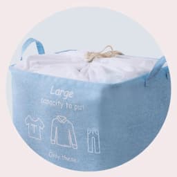 Cos de rufe pliabil albastru