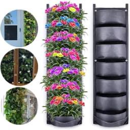 Ghiveci Vertical Suspendat cu 7 Buzunare, Impermeabil, Pâslă, 100x30 cm - 1