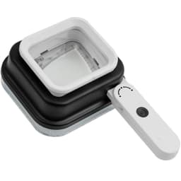 Lupa Dreptunghiulara, Marire Ajustabila 10x 15x 20x, 4 x LED-uri, 4 x Lumina UV, 4 x Baterii LR1130 Incluse, 15 x 8 cm, Alb/Negru - 1