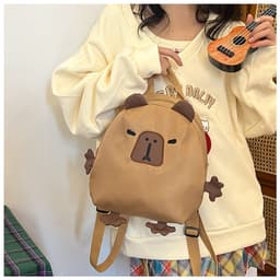 Ghiozdan scolar Capybara pentru fete clasele 1-4