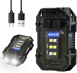 Lanterna Reincarcabila Tip Breloc 800 Lumeni, Baterie 800 mAh, Rezistenta la Umiditate, Metal si ABS, 8 Moduri de Iluminare, Functie SOS, Magnet - 2