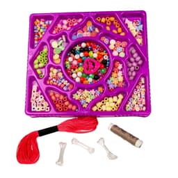 Set Creativ de Margele pentru Bratari si Coliere, 600 Piese, 16 Culori si Marimi Diferite, 30x27x3.5 cm - 4