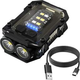 Lanterna Reincarcabila Tip Breloc 800 Lumeni, Baterie 800 mAh, Rezistenta la Umiditate, Metal si ABS, 8 Moduri de Iluminare, Functie SOS, Magnet - 1