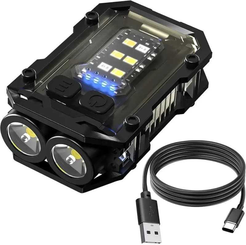 Lanterna Reincarcabila Tip Breloc 800 Lumeni, Baterie 800 mAh, Rezistenta la Umiditate, Metal si ABS, 8 Moduri de Iluminare, Functie SOS, Magnet