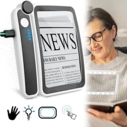 Lupa Mare cu 10 de LED-uri Puternice, 3 Moduri de Iluminare, Marire 4X, Lentila Dreptunghiulara, Baterie 650 mAH Reincarcabila USB-C - 2