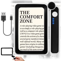 Lupa Mare cu 10 de LED-uri Puternice, 3 Moduri de Iluminare, Marire 4X, Lentila Dreptunghiulara, Baterie 650 mAH Reincarcabila USB-C - 1