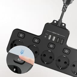 priză cu 5 prize și protecție copii