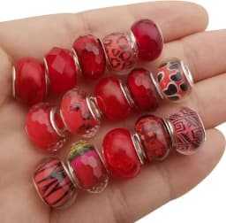 Set creativ de Facut Bratari si Coliere, 153 Piese, Charmuri Diferite, Cutie Depozitare, 23 x 14 cm - 3