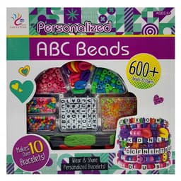 Set Creativ de Mărgele pentru Brățări, 600 Piese, Litere, Scoici, Elastice - 2