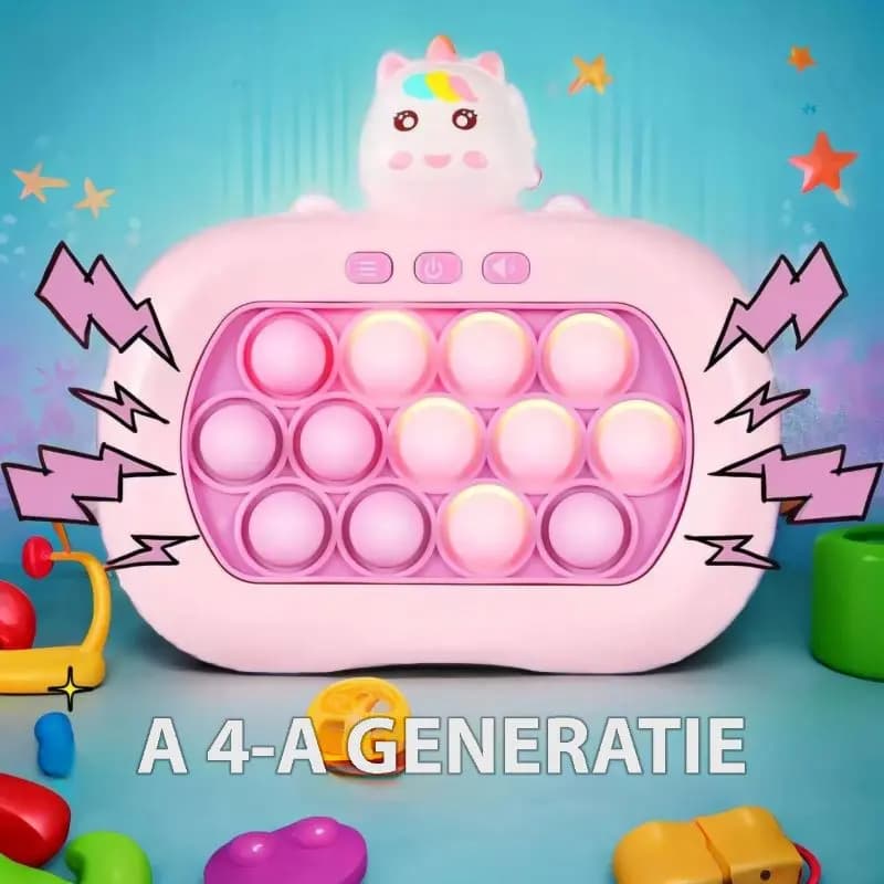 Jucărie Pop It Electronică, Versiune Nouă cu 13 Butoane, 999+ Nivele, Model Unicorn, Antistres, Senzorială