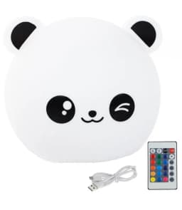 lampa de veghe pentru copii model panda cu telecomandă