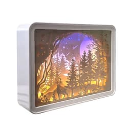 Lampă 3D Decor de Iarnă, Model cu Decupaje din Hartie, Iluminare LED, Alimentare USB sau Baterii - 1