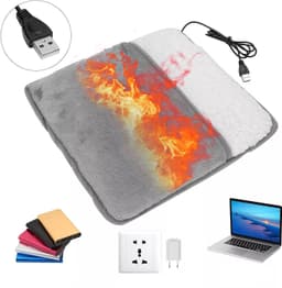 Incalzitor de Picioare, Incalzire Rapida, Lavabil, Moale, Confortabil, Portabil, Incarcare USB, 30 x 29 cm, Gri - imagine 4
