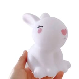 Lampa de Veghe pentru Copii Iepuras, LED, Baterii LR44, Alb - imagine 6