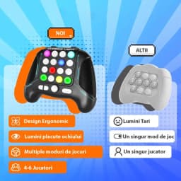 Jucarie Pop It Electronica cu butoane, Versiune Imbunatatita cu muzica, 5 Moduri de Joc - imagine 6