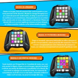 Jucarie Pop It Electronica cu butoane, Versiune Imbunatatita cu muzica, 5 Moduri de Joc - imagine 3