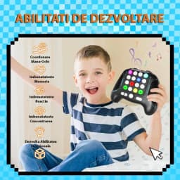 Jucarie Pop It Electronica cu butoane, Versiune Imbunatatita cu muzica, 5 Moduri de Joc - imagine 7