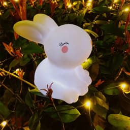 Lampa de Veghe pentru Copii Iepuras, LED, Baterii LR44, Alb - imagine 3