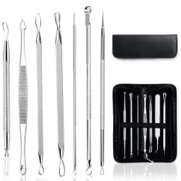 Set de 7 Pensete pentru Extractie Puncte Negre, Cosuri, Acnee, Inox - 1