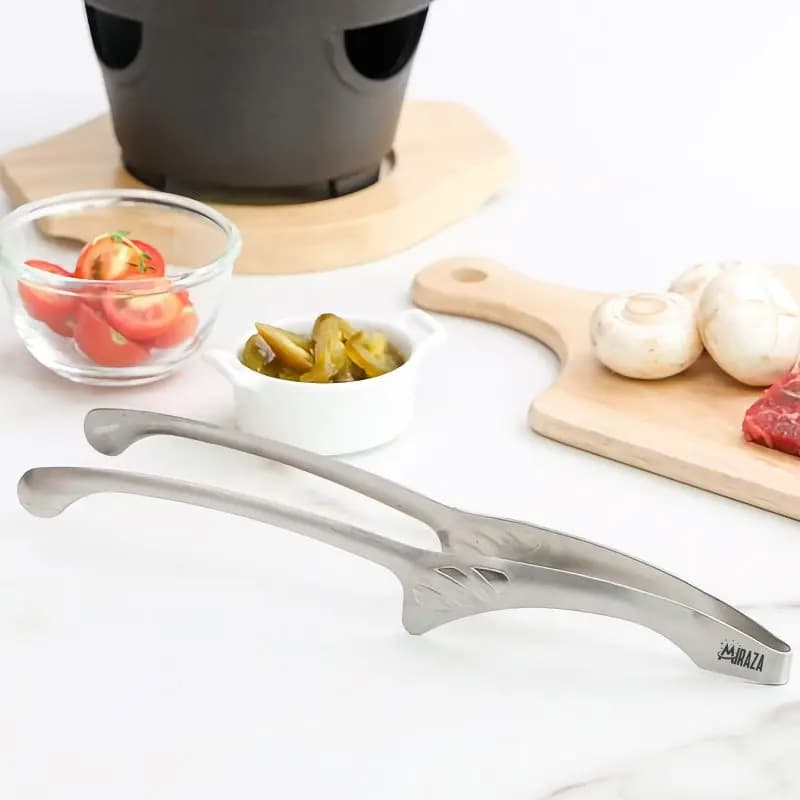 Cleste pentru gratar, Otel inoxidabil, 25.5 cm X 3 cm, Argintiu