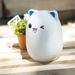 Lampa de Veghe Pisicuta, Cu Telecomanda, LED, Acumulator cu Incarcare USB, Senzor Tactil, Silicon - imagine 5