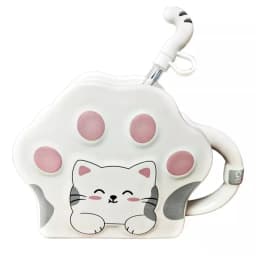 detalii despre designul canei albe cu pisică