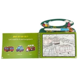 Pagină de colorat cu vehicule reutilizabile