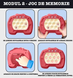 Jucarie Pop It Electronica, Model Nava Spatiala, Ajuta Memoria si Indemanarea, Surubelnita Inclusa - 4