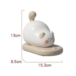 Lampa de veghe cu dimensiuni detaliate, formă de pisicuță.