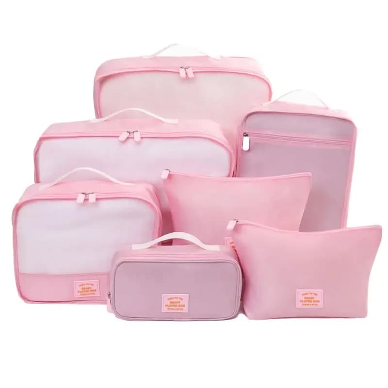 Set 7 Organizatoare pentru Călătorie, Impermeabile, Marimi Diferite, Multicolor