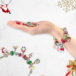 Set Creație Bijuterii pentru Fete, Cadou de Sărbători, 44 Piese, Charmuri, Pandantive, Brățări, Lănțișoare, 20x17 cm 20x17 cm - 3