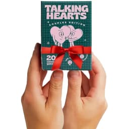 Joc de Conversatie pentru Cupluri Talking Hearts, 200 Intrebari, 2 Carti Wild, Descopera Noi Laturi ale Partenerului - 1