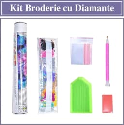 Conținut broderie cu diamante 5D – pânză, pietricele