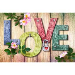 Model broderie diamantată Love detaliu